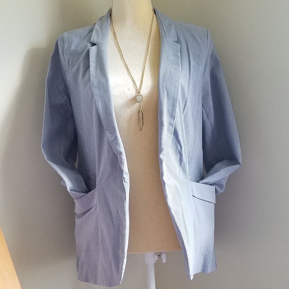 Candies | Blue Striped Blazer